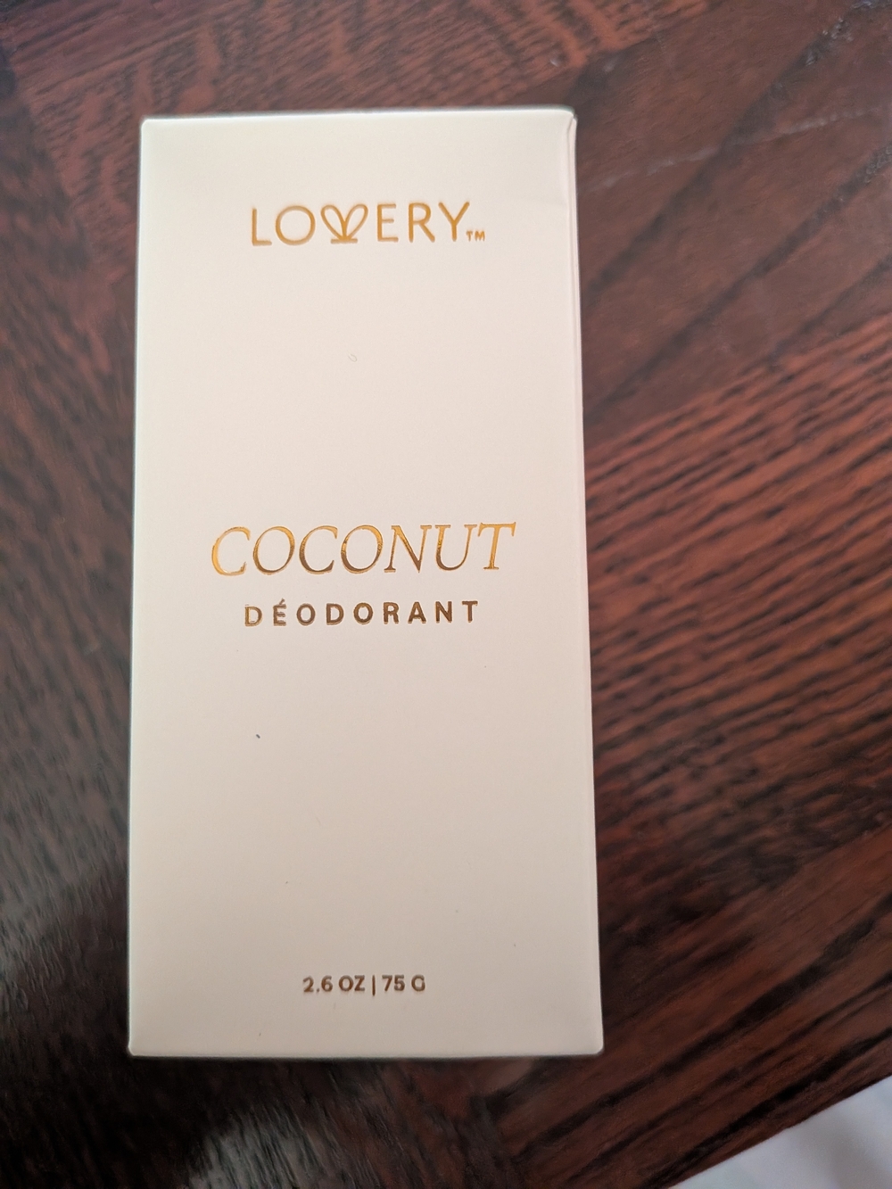 Love Vanilla Scented Deodorant – Cream & Gold Text